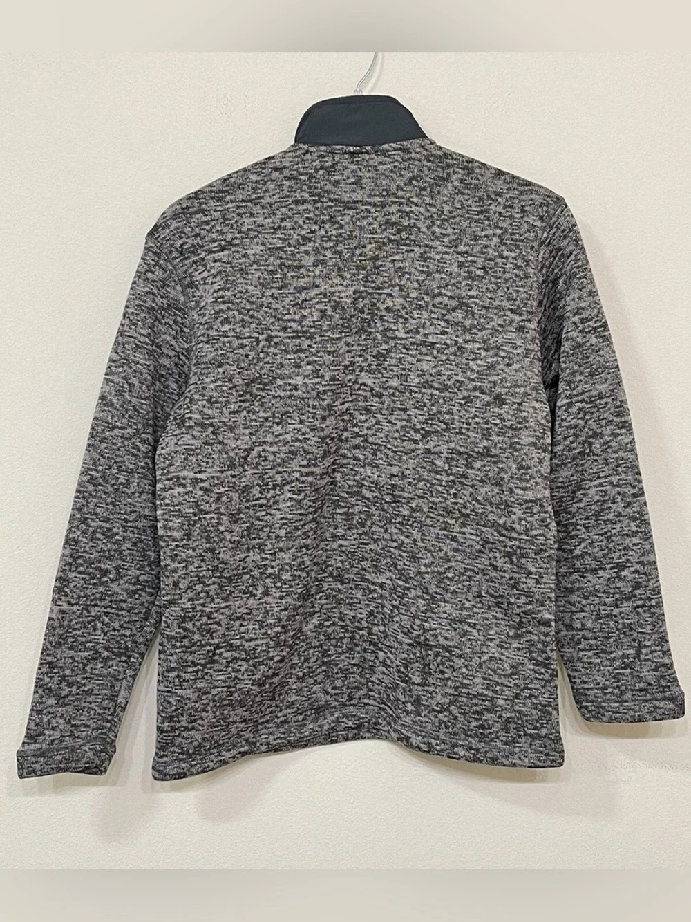 Eddie Bauer Men’s Heather Gray 1/4 Zip Long Sleeve Pullover Fleece Sweater s S